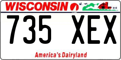 WI license plate 735XEX