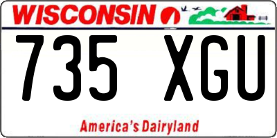 WI license plate 735XGU