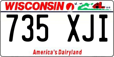 WI license plate 735XJI