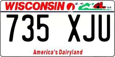 WI license plate 735XJU