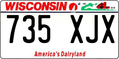WI license plate 735XJX