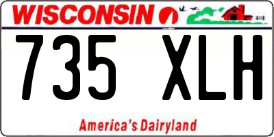 WI license plate 735XLH