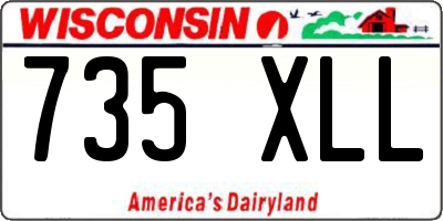 WI license plate 735XLL