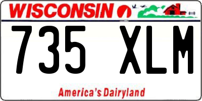 WI license plate 735XLM