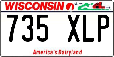 WI license plate 735XLP