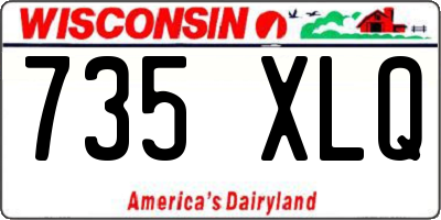 WI license plate 735XLQ