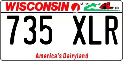 WI license plate 735XLR