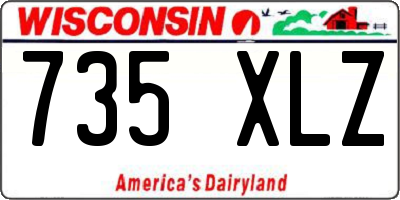 WI license plate 735XLZ