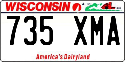 WI license plate 735XMA