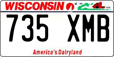 WI license plate 735XMB