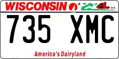 WI license plate 735XMC