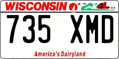 WI license plate 735XMD