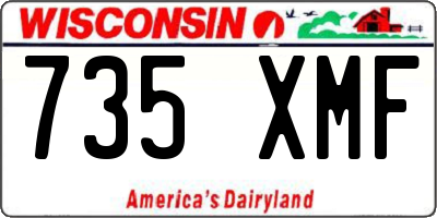 WI license plate 735XMF
