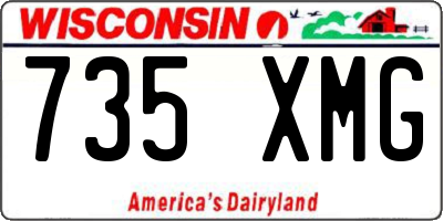 WI license plate 735XMG