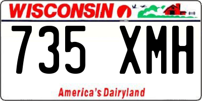 WI license plate 735XMH