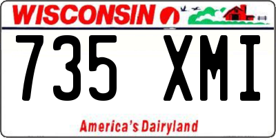 WI license plate 735XMI