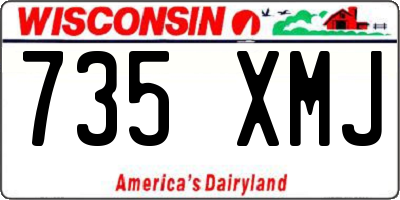WI license plate 735XMJ