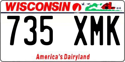 WI license plate 735XMK