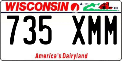 WI license plate 735XMM