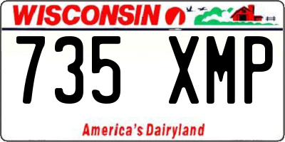 WI license plate 735XMP
