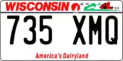 WI license plate 735XMQ