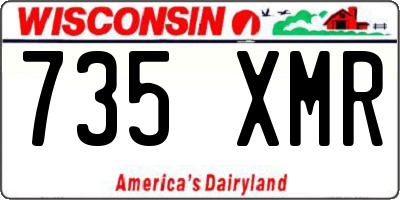 WI license plate 735XMR