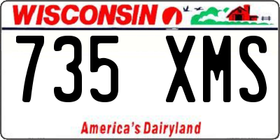 WI license plate 735XMS