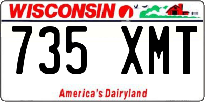 WI license plate 735XMT