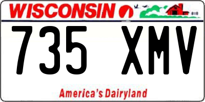 WI license plate 735XMV