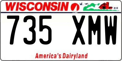 WI license plate 735XMW