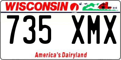 WI license plate 735XMX