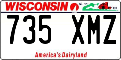 WI license plate 735XMZ