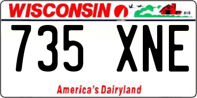 WI license plate 735XNE