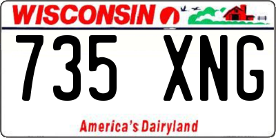 WI license plate 735XNG