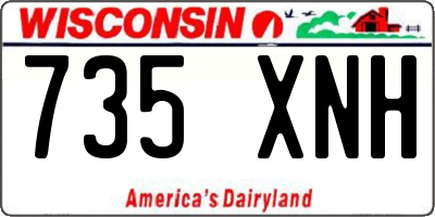 WI license plate 735XNH