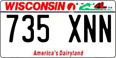 WI license plate 735XNN