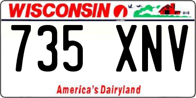 WI license plate 735XNV