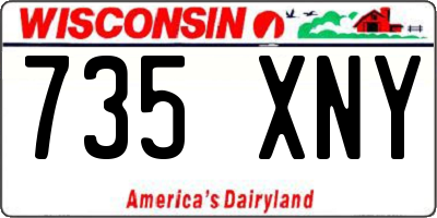 WI license plate 735XNY