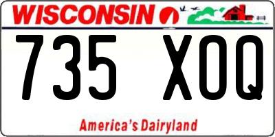 WI license plate 735XOQ