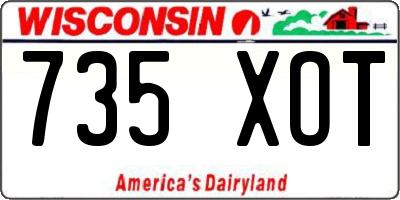 WI license plate 735XOT