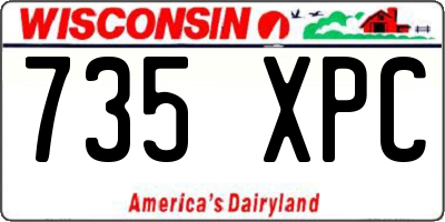 WI license plate 735XPC