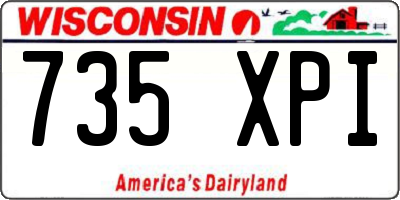 WI license plate 735XPI