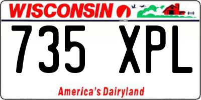 WI license plate 735XPL