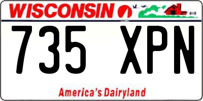 WI license plate 735XPN