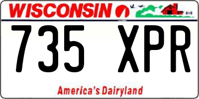 WI license plate 735XPR