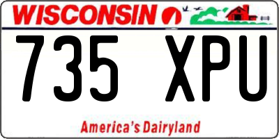 WI license plate 735XPU