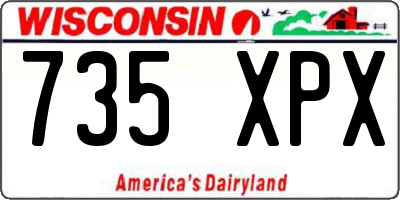 WI license plate 735XPX