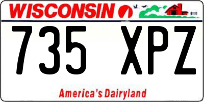 WI license plate 735XPZ