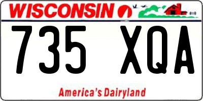 WI license plate 735XQA