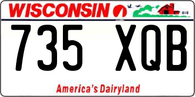 WI license plate 735XQB